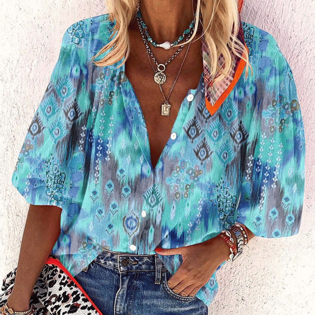 Alana™ | Camisa Estampada Elegante