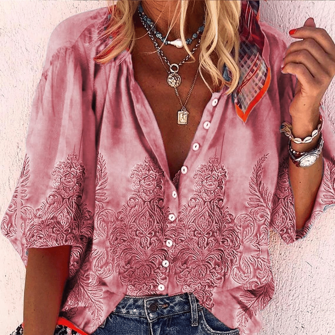 Alana™ | Camisa Estampada Elegante