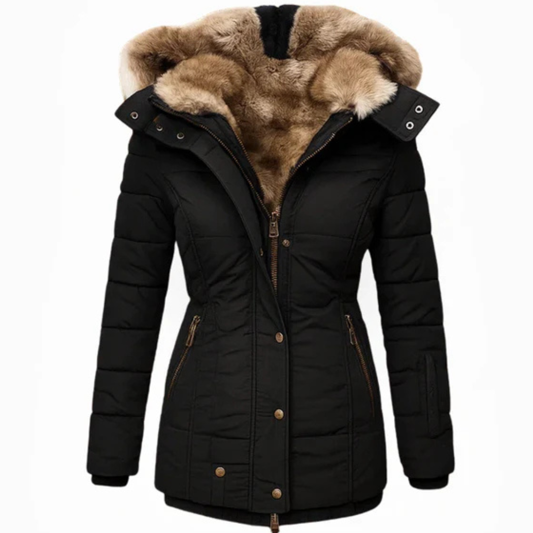 ANNA — LE MANTEAU D’HIVER DOUX & ÉLÉGANT AVEC DOUBLURE EN FOURRURE