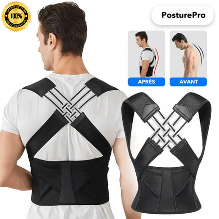 PosturaPro™ - Corrector de postura ajustable