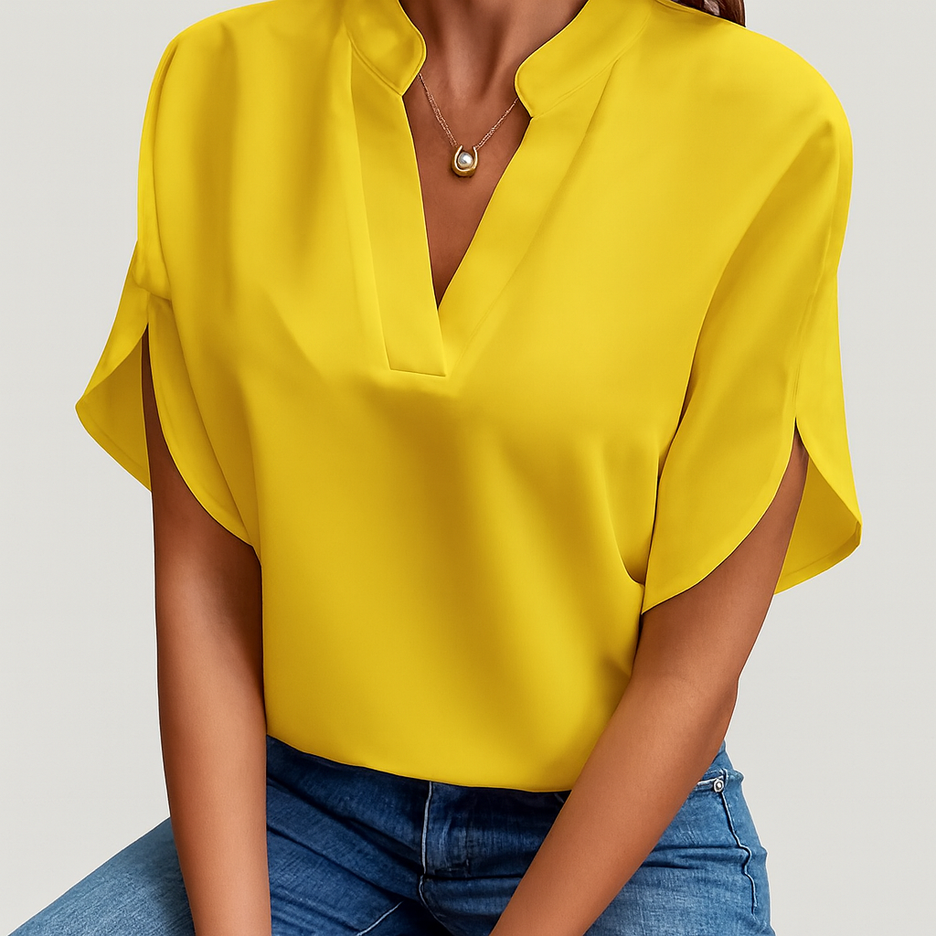 Erica™ | Elegante blusa con cuello en V