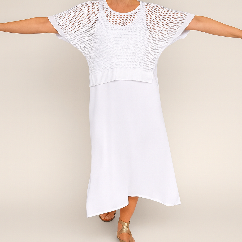 Laurie™ | Elegante conjunto de vestido midi y blusa