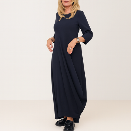 Maria - Vestido liso con bolsillos