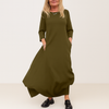 Maria - Vestido liso con bolsillos