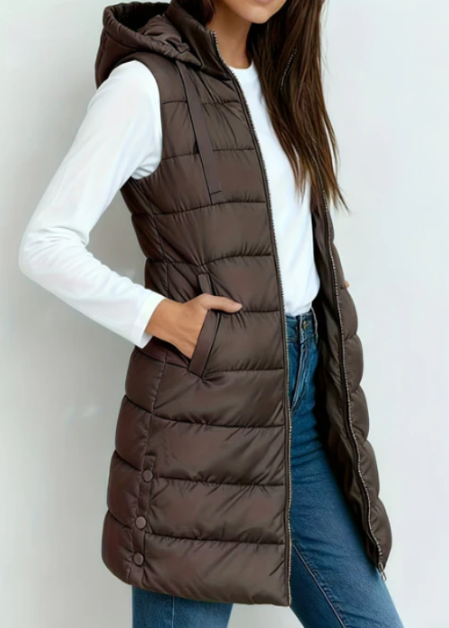 LIVIA | GILET MATELASSÉ LONG PREMIUM