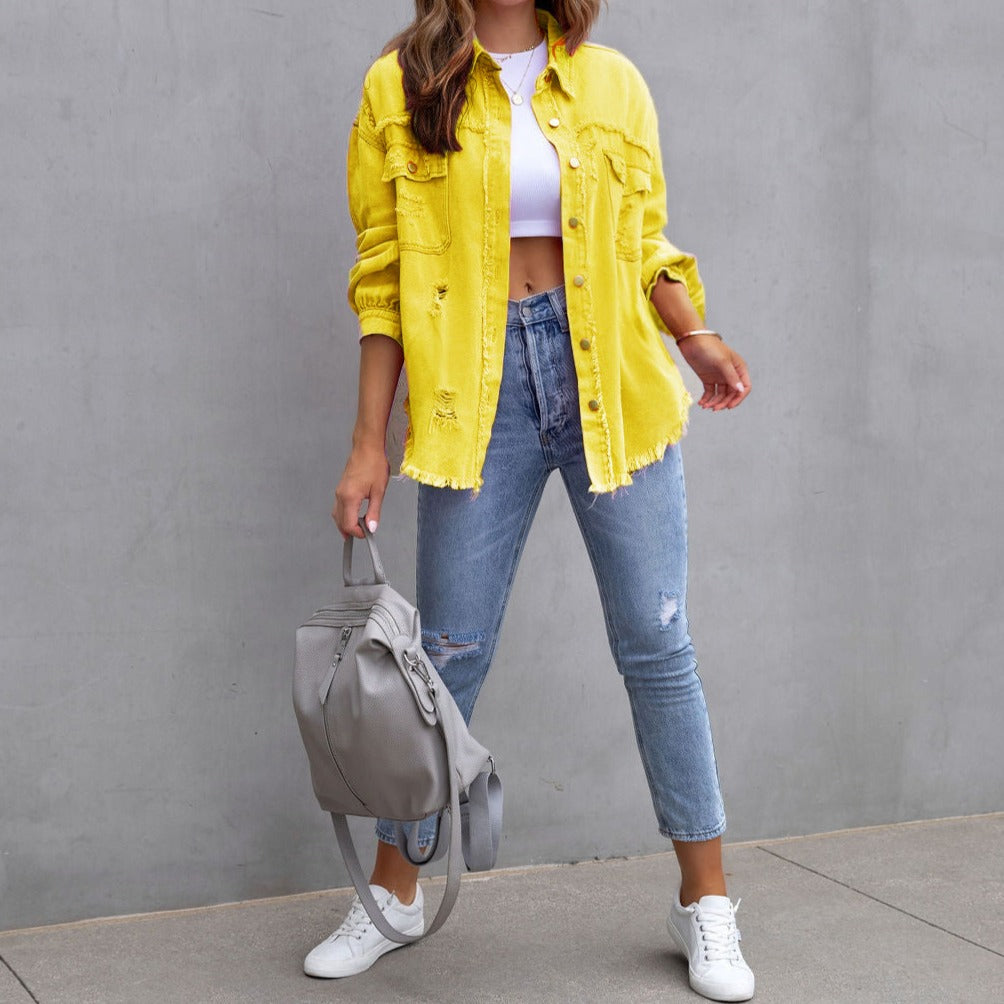 Jenny™ | Chaqueta Vaquera Rasgada