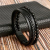 Henri™ | Élégant ensemble de bracelets en cuir pour hommes