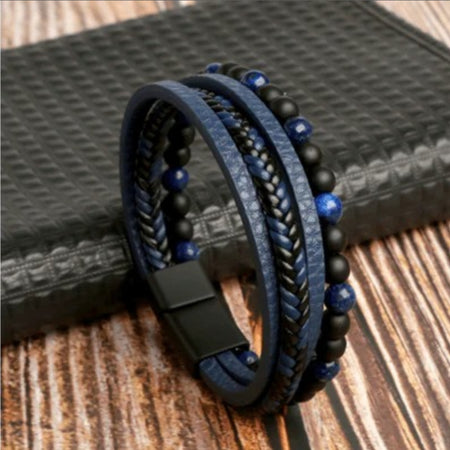 Henri™ | Élégant ensemble de bracelets en cuir pour hommes