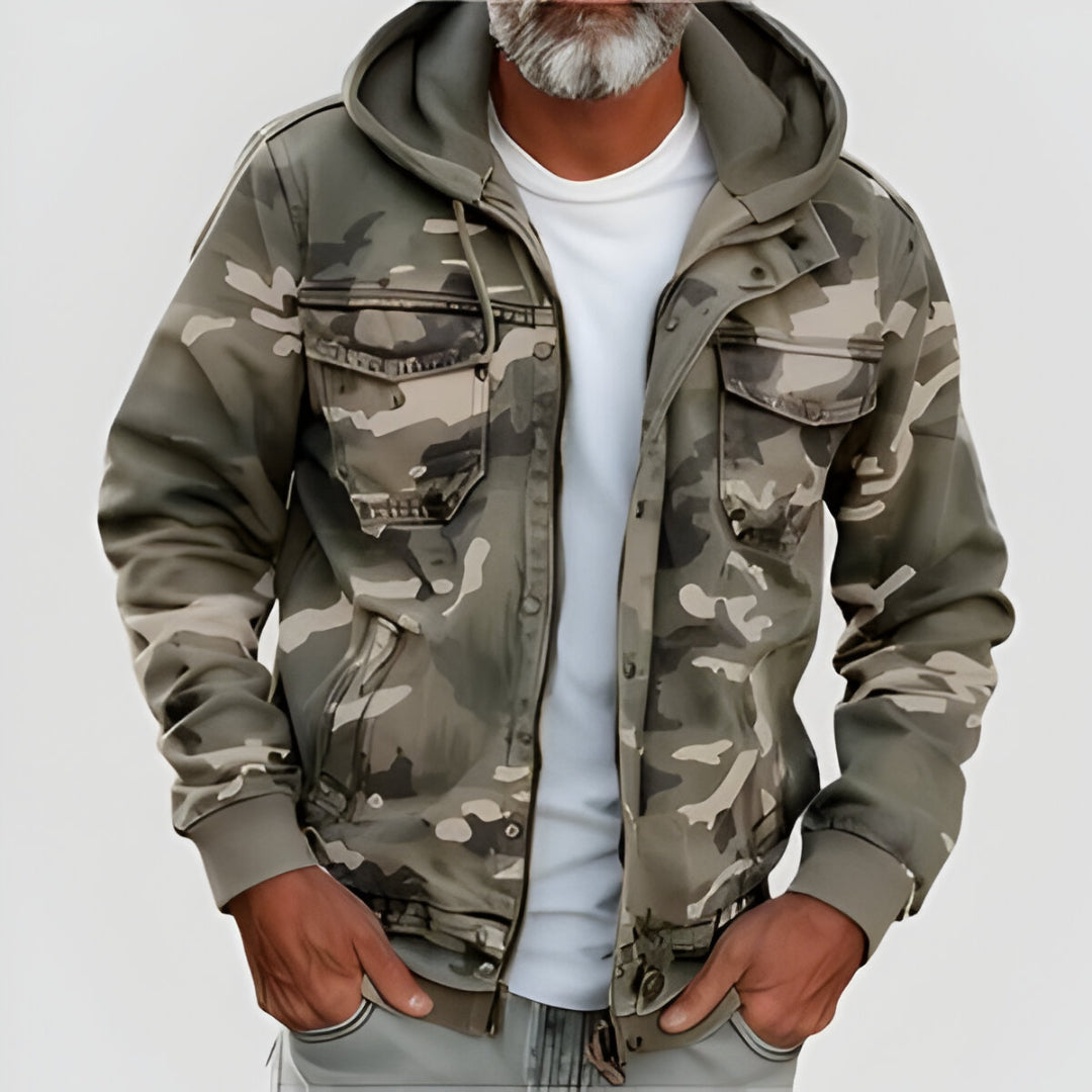 GILBERT - VESTE À CAPUCHE STYLE MILITAIRE