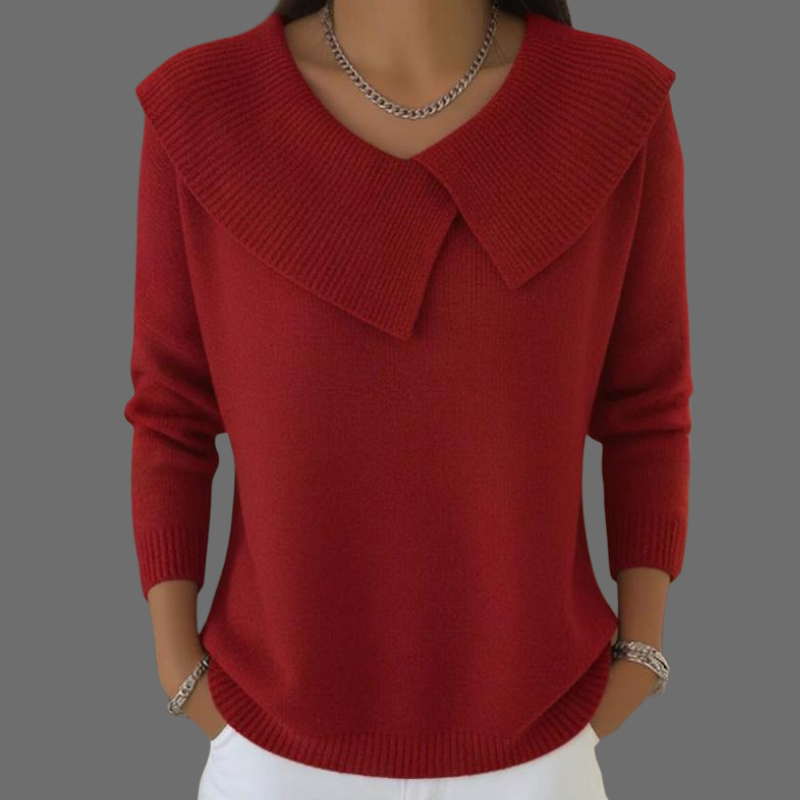 MILA | PULL TRICOTÉ COL ÉLÉGANCESOFT